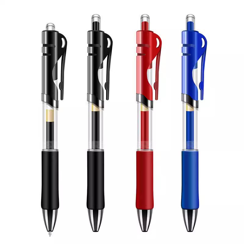 K35 press gel pen red black blue 0.5mm bullet sign pen along the refill office pen factory outlet