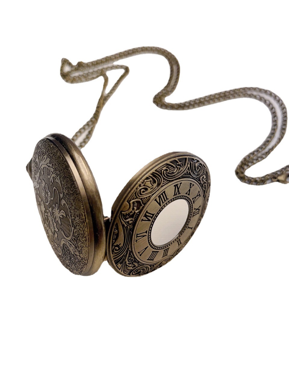 Classic Ancient Roman Numerals Retro Hot-Selling Foreign Trade Wholesale Quartz Flip-Top Men's and Women's Clothing Accessories Watch