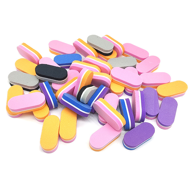 Mini Small Sponge Tofu Block Nail File Polished on Both Sides High Elastic Sponge Special Polishing Grinding for Nail Art