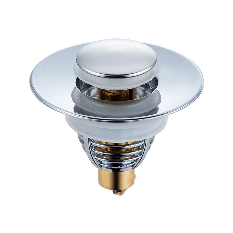 Wash basin leaking plug stainless steel deodorant bounce core press type sink drain wash basin universal accessories