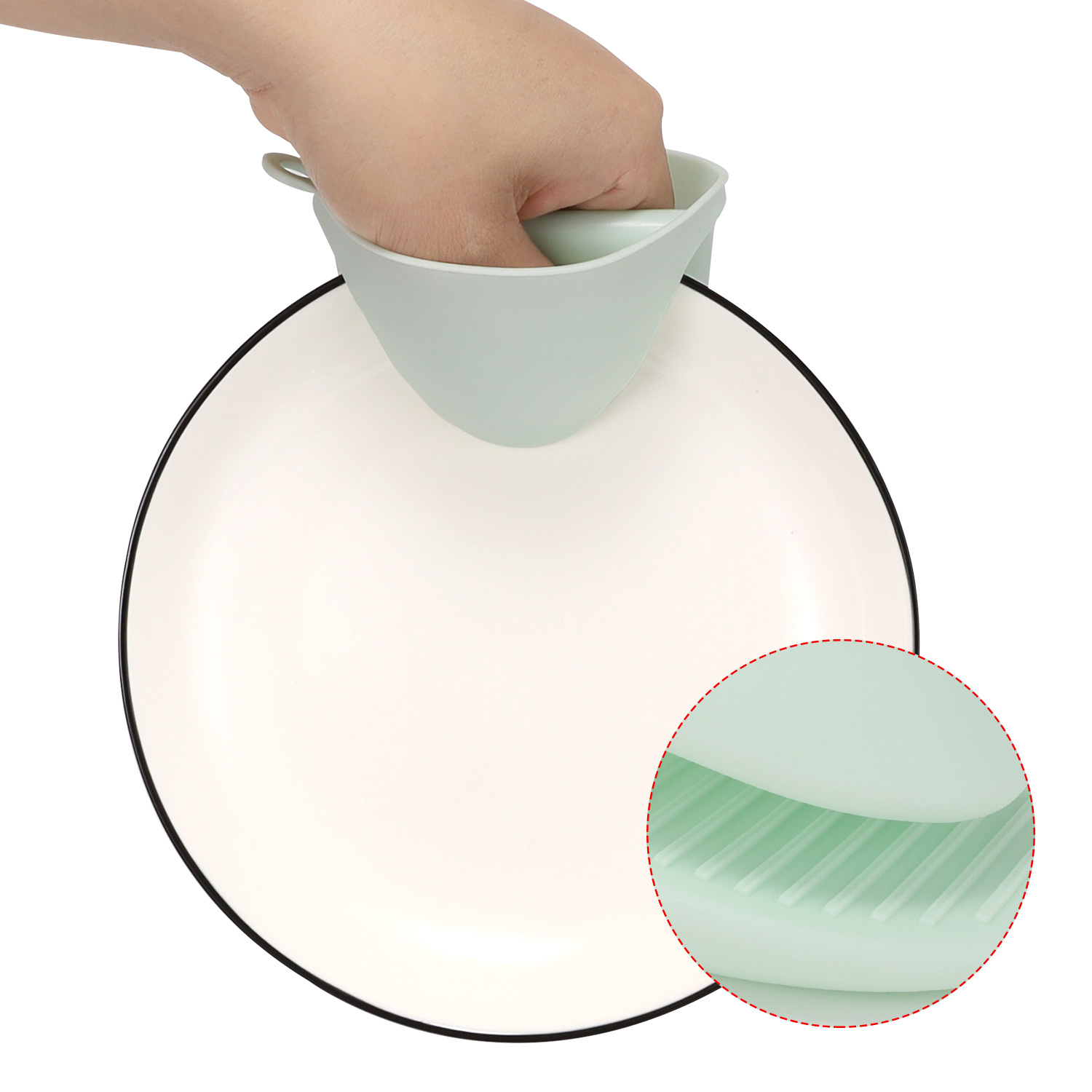 Baking Gloves Bowl and Dish Non-slip Heat Insulation Gloves Oven Microwave Air Fryer Kitchen Anti-scalding Hand Clip