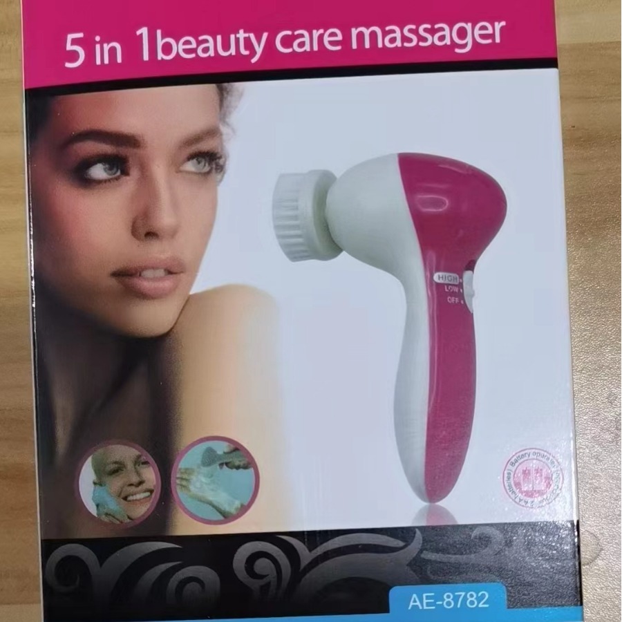 Cross-Border Wholesale Five-In-One Facial Cleansing Instrument Electric Facial Cleansing Instrument Face Brush Facial Cleansing Instrument Massage Beauty Instrument Gift