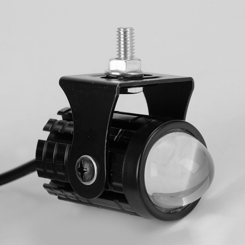 Cross-Border Motorcycle Headlight Manufacturer Supplies Waterproof Small Steel Cannon Electric Vehicle Headlight Two-Color Spotlight 8-80V