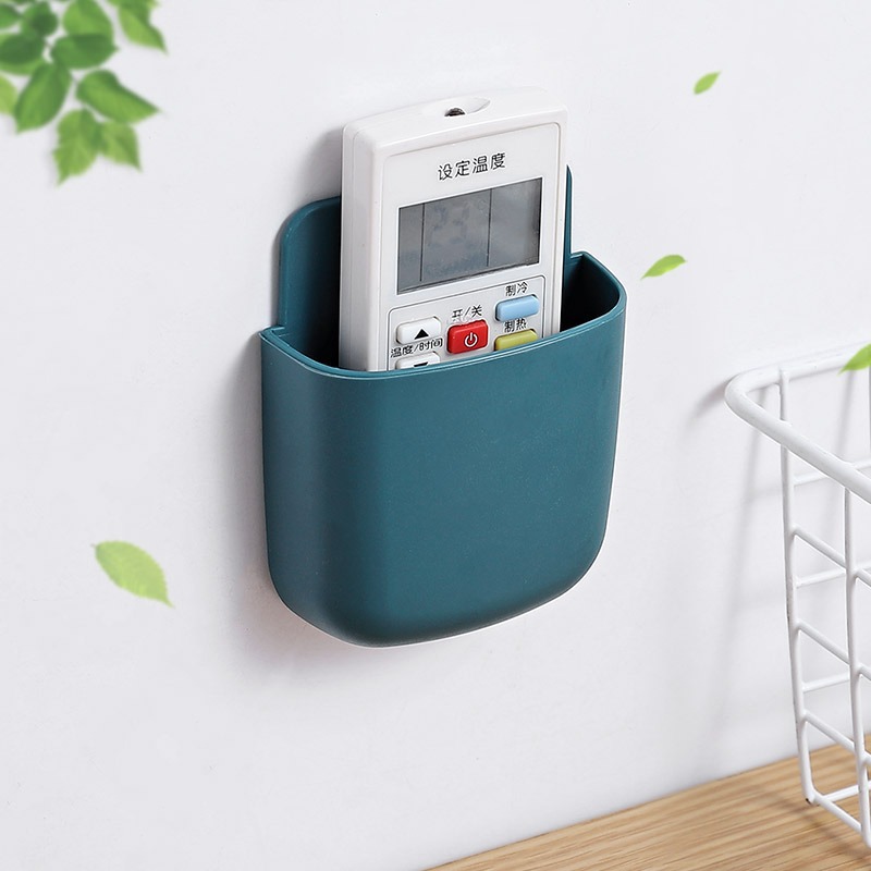 Remote Control Storage Box Tv Air Conditioner Wall-Mounted Bedside Mobile Phone Charging Rack Storage Punch-Free Placement Rack