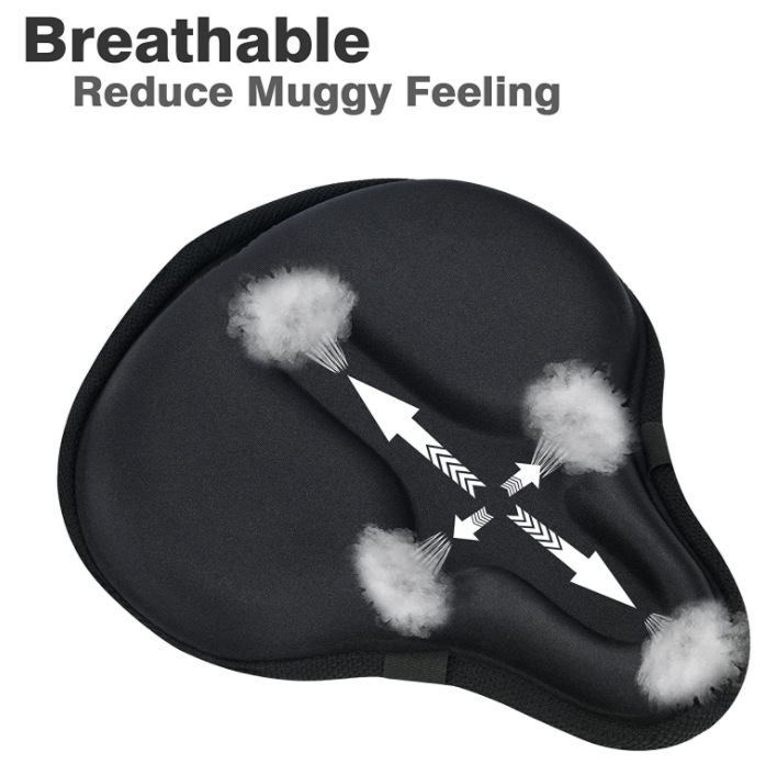 Bicycle Thickened and Widened Mountain Bike Seat Cover Soft Road Bike Silicone Seat Cushion Cover Exercise Bike Seat Cushion Cross-Border Export