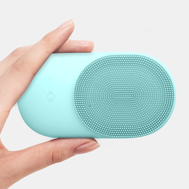 Heating Import Cleanser Electric Silicone Facial Cleanser Ultrasonic Grade Seven Waterproof Brush Facial Pore Cleaner