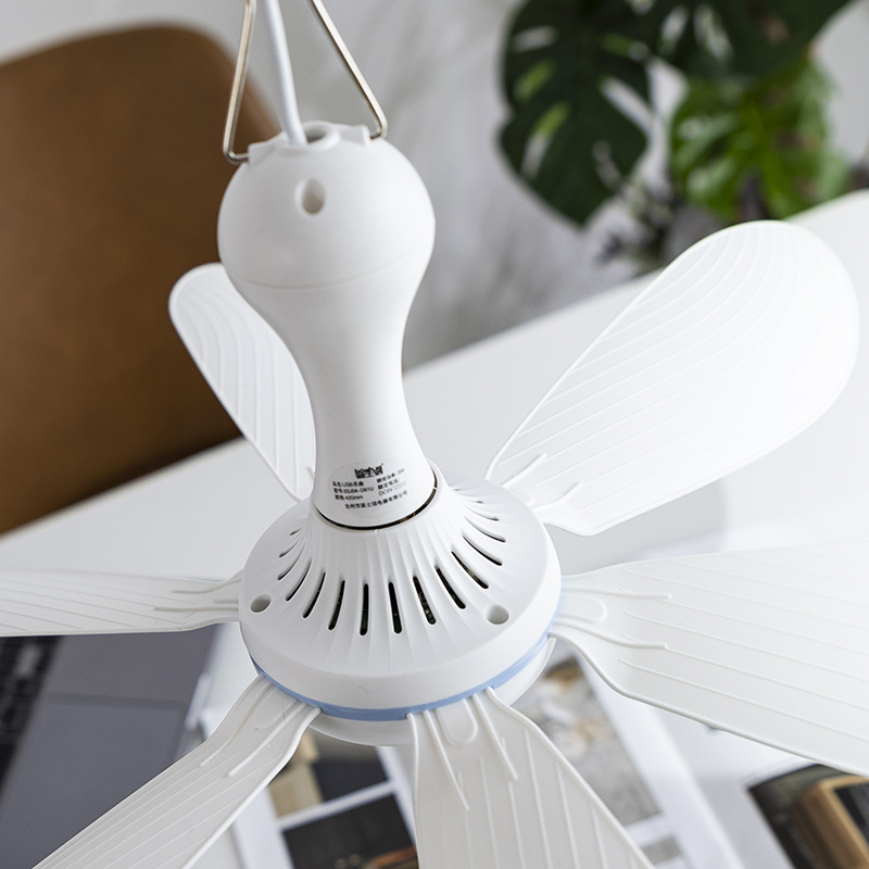 USB charging low voltage dual-purpose small household silent big wind household mini mosquito net electric fan six leaf ceiling fan