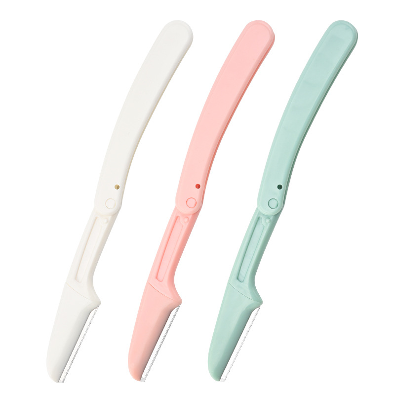 Factory wholesale eyebrow knife eyebrow knife anti-scratch macro suit safety replaceable blade folding eyebrow knife