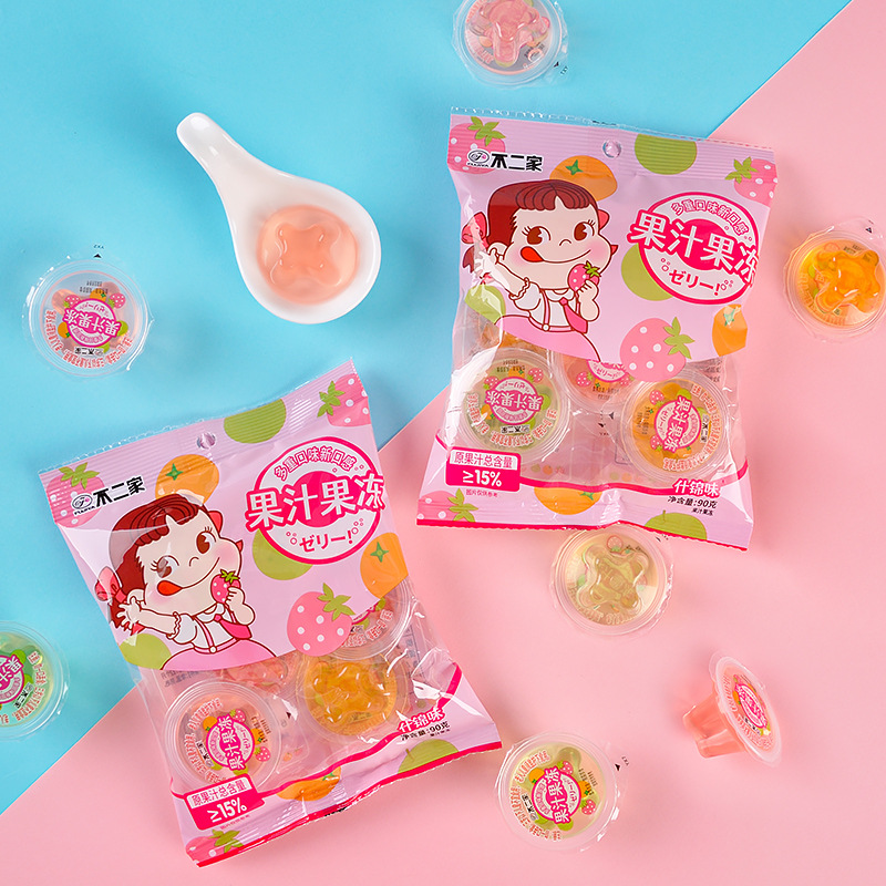 Fujiya Fruit Juice Jelly 90g Assorted Pack Orange Strawberry Apple Flavor Children's Day Snack Wholesale