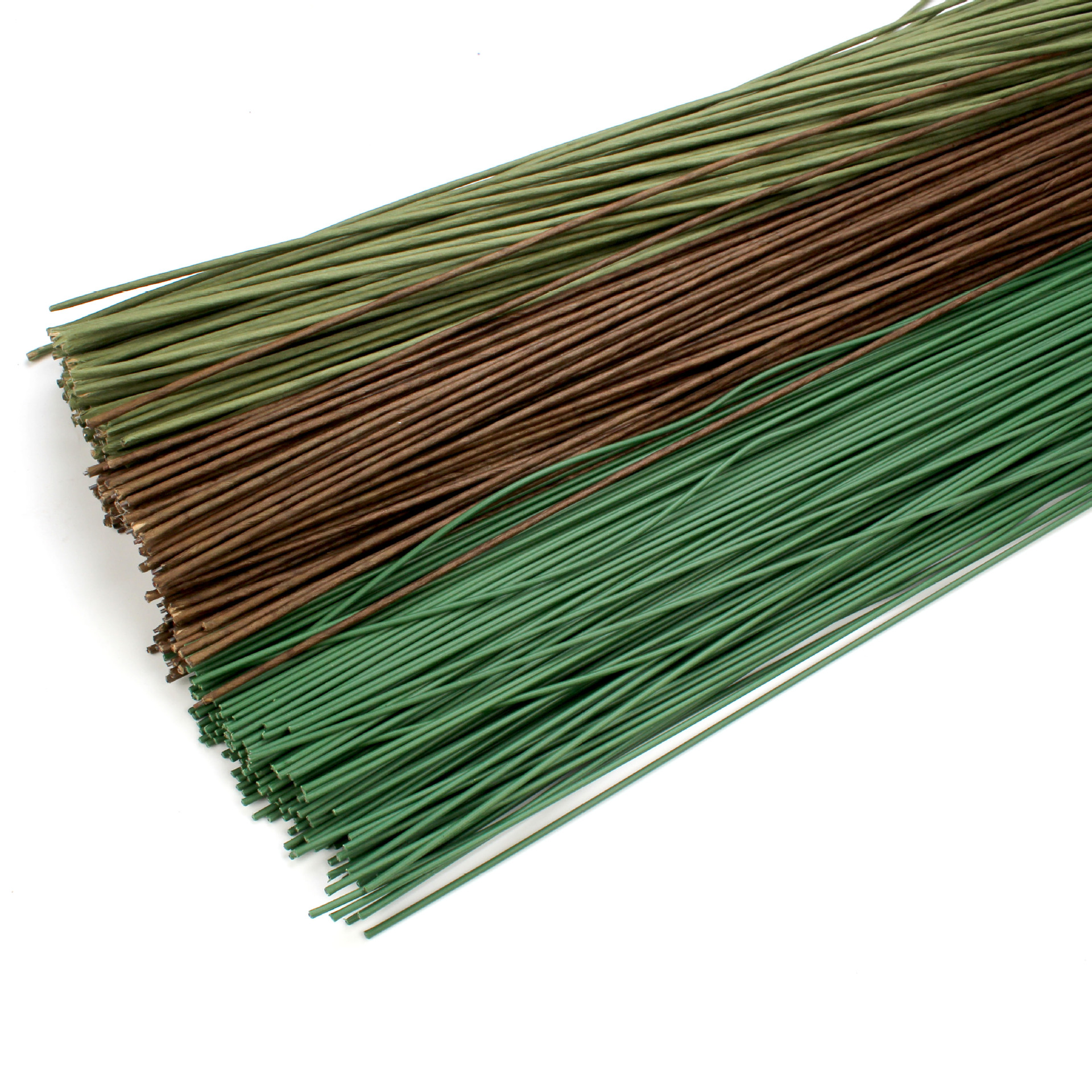 Floral Wire Assortment: Floral Stems, Paper-Coated and Plastic-Coated Thick and Thin Wires for DIY Handmade Wire Mesh Bouquets and Artificial Flowers