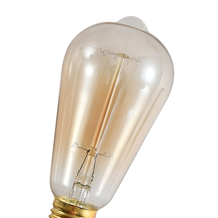 [St64 Straight Wire 6Pcs] Cross-Border 6-Pack Retro-Style Tungsten Filament Bulbs 110V/220V/25W/40W/60W