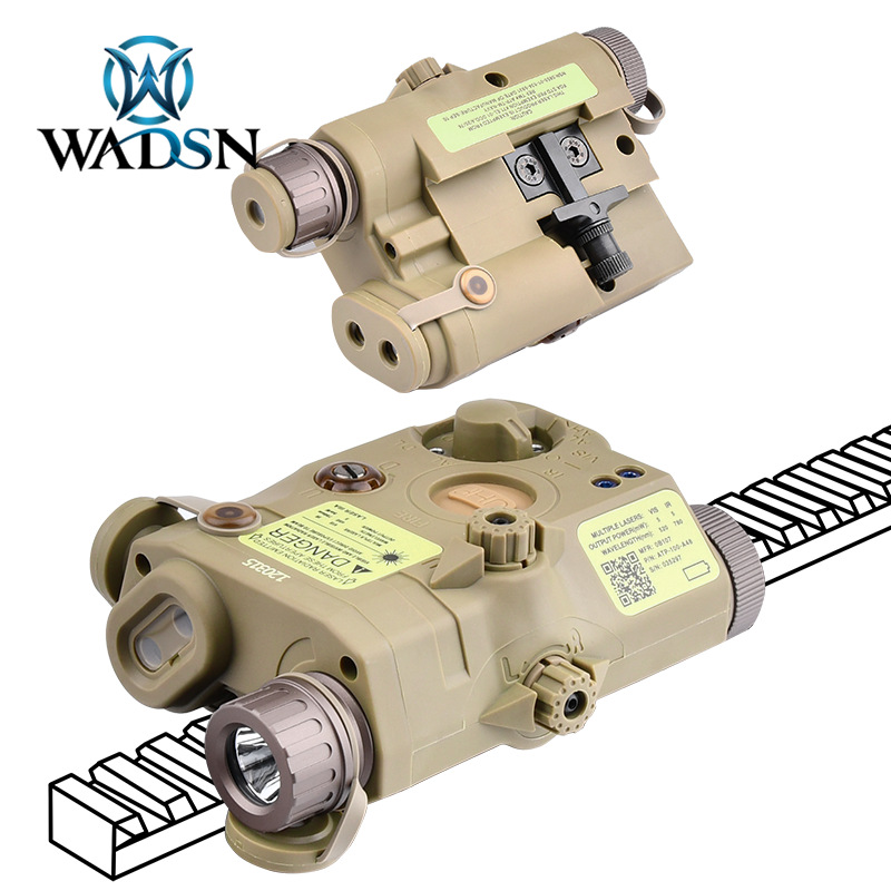 Overseas version PEQ15 appearance UHP red laser/IR/LED strong light tactical flashlight burst PEQ tactical battery box