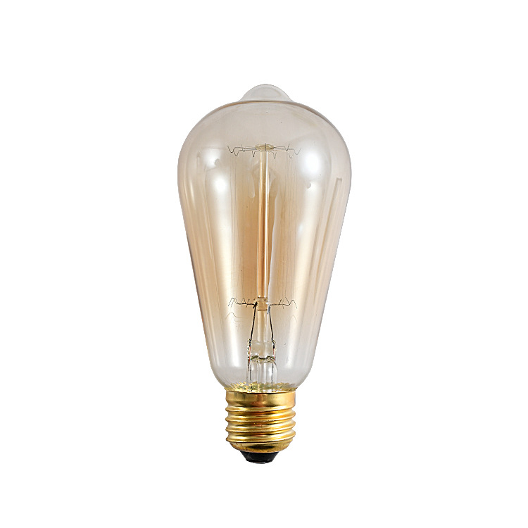 [St64 Straight Wire 6Pcs] Cross-Border 6-Pack Retro-Style Tungsten Filament Bulbs 110V/220V/25W/40W/60W