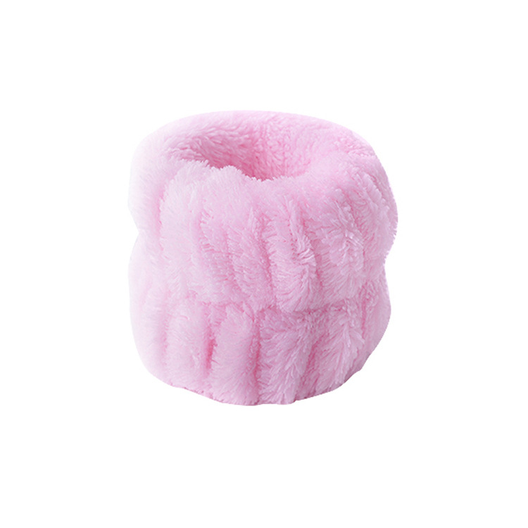 Coral Fleece Wrist Band Women's Solid Color Soft Face Water Absorbent Sweat Wash Sports Bracelet Waterproof Wrist Wrist Band