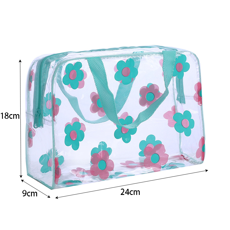 Factory Direct Transparent Printed Cosmetic Bag Portable Large Capacity Waterproof pvc Storage Bag Men's Portable Wash Bag