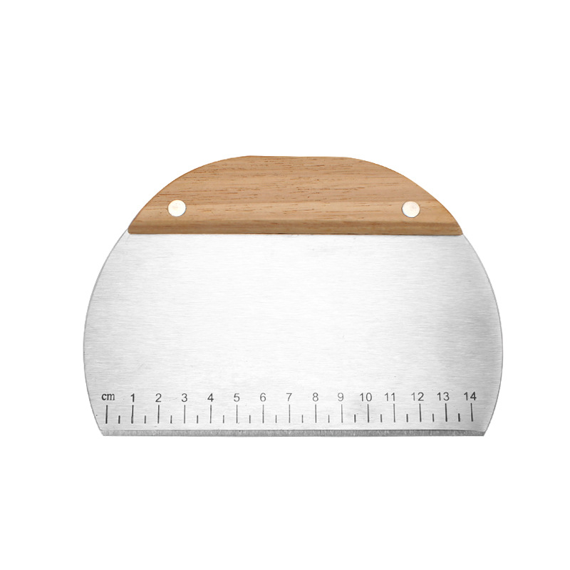 Oak handle stainless steel slicing knife spike potato cutting baking scraper flour cutting potato corrugated slicing knife