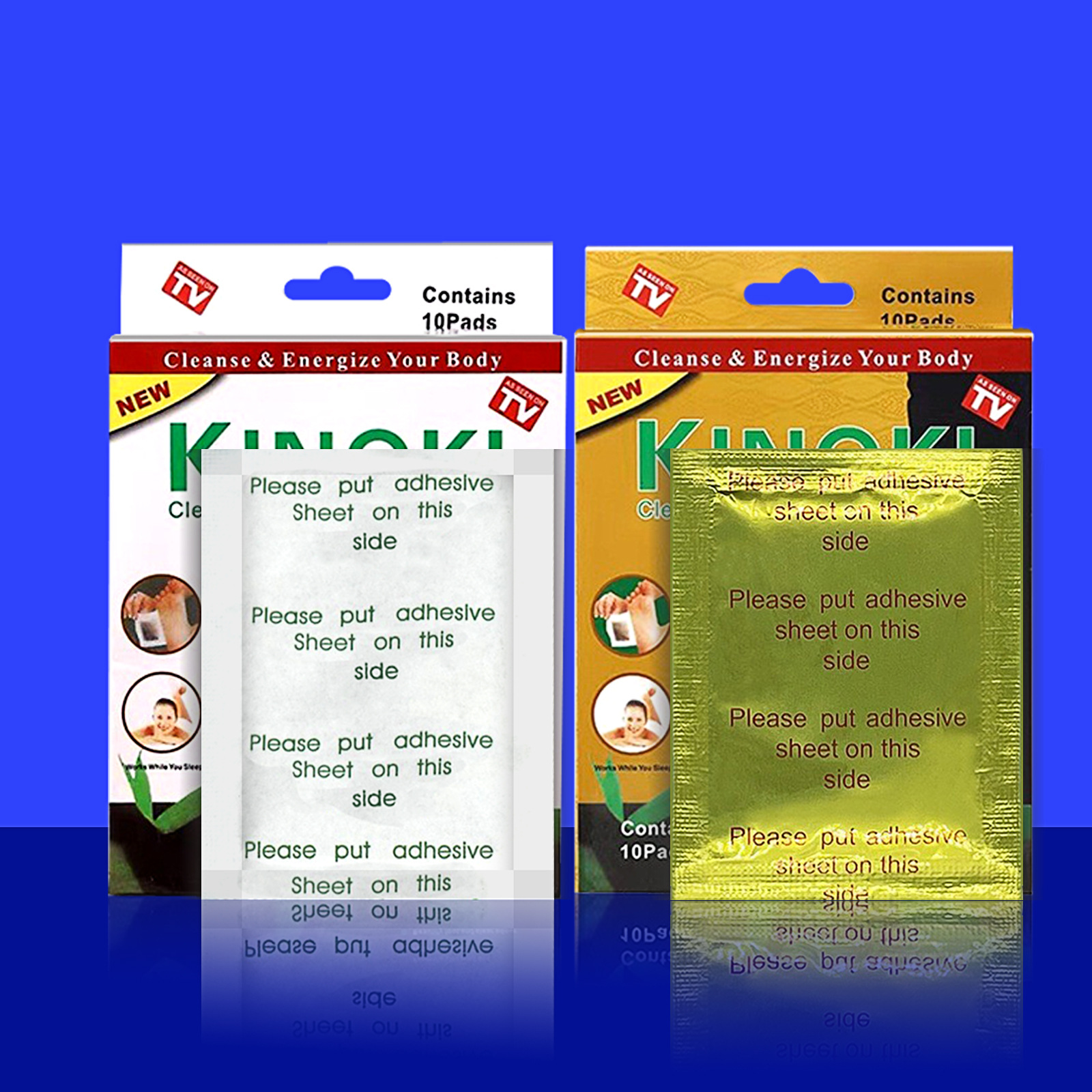 Foreign trade cross-border gold foil foot patch Thailand foot patch Wormwood bamboo vinegar foot patch Korean English gold kinoki foot patch