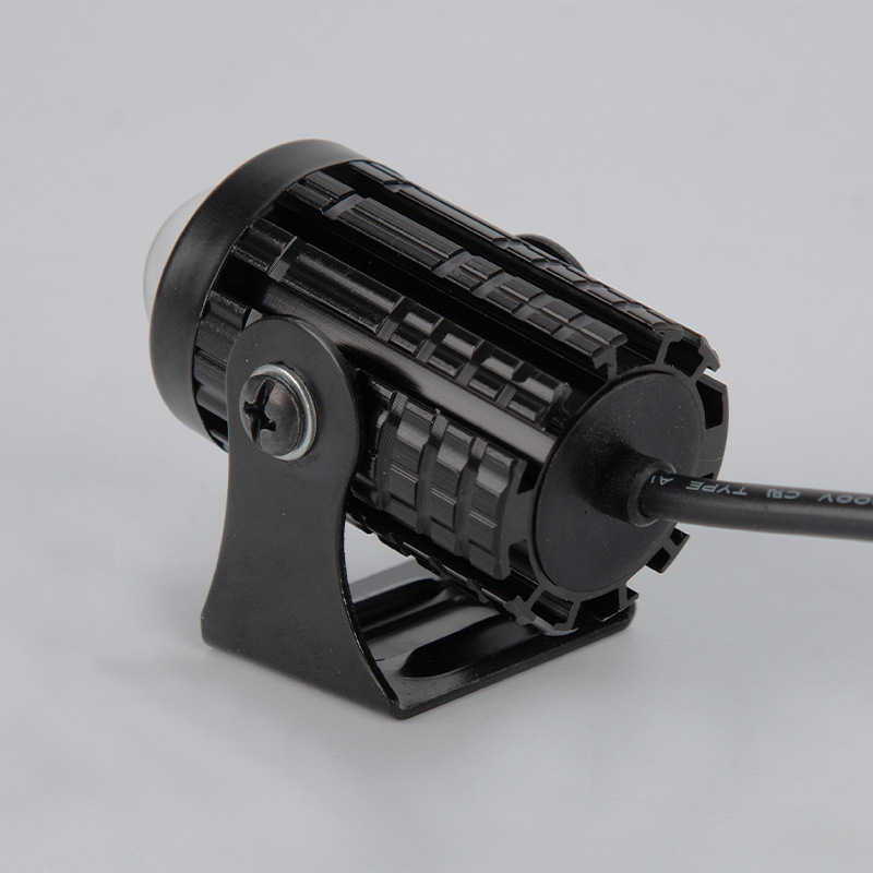 Cross-Border Motorcycle Headlight Manufacturer Supplies Waterproof Small Steel Cannon Electric Vehicle Headlight Two-Color Spotlight 8-80V