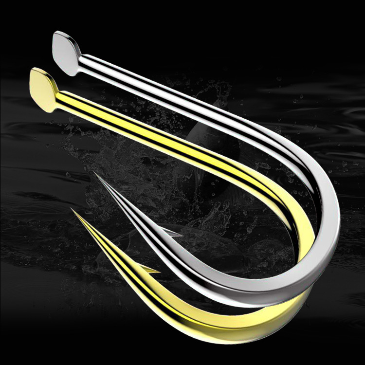 Izu black gold crooked mouth barbed wild fishing grass carp carp crucian carp bulk fishing hook fishing gear factory wholesale