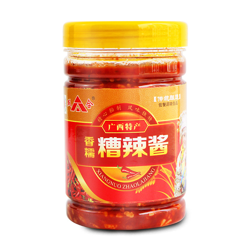 Collection of 500g Sauces: Double Hezao Spicy Sauce, Sour Plum Jam, Cold Dish Seasoning, Guangxi Barbecue Sauce, Condiment