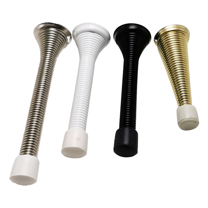 8.5cm brushed nickel special-shaped spring door stop children's anti-pinch door stop American wall mounted various manual door springs