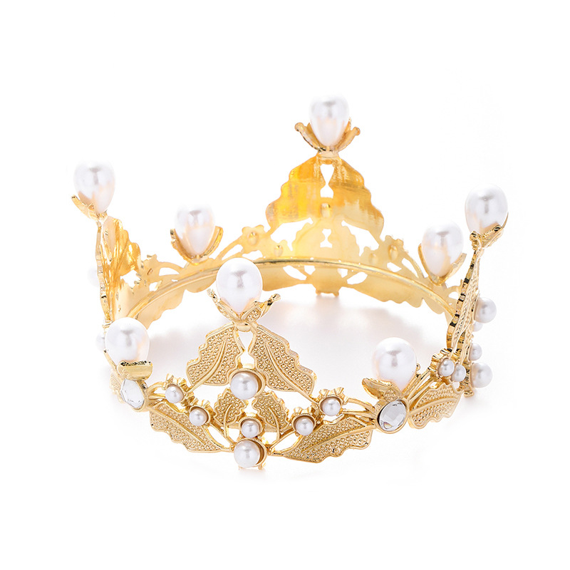 Amazon Alloy Gold Cake Decoration Small Crown Children's Birthday Party Ornaments Creative Birthday Gift