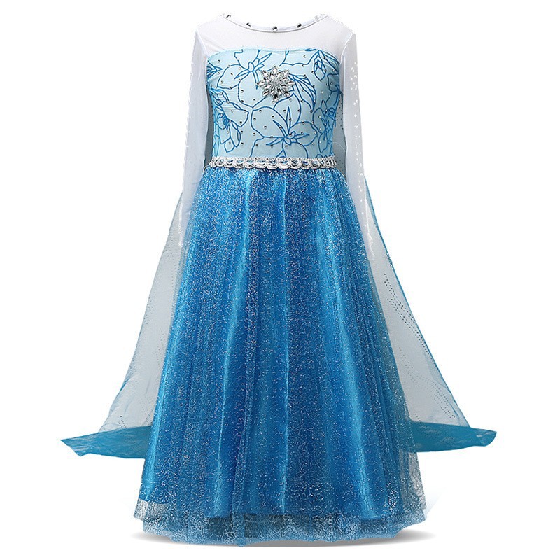 Frozen dress elsa elsa queen dress children's clothing girls' dress summer and autumn elsa princess dress
