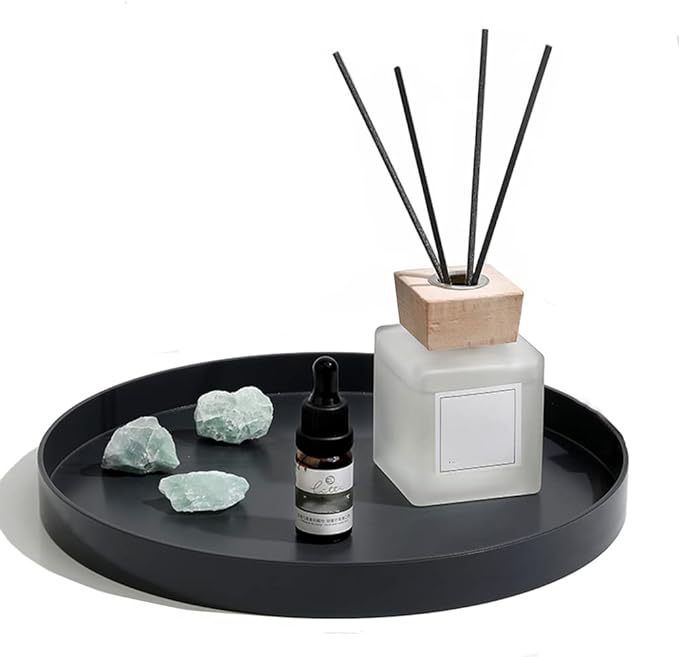 Cross-Border Hot-Selling Metal Tray with Magnetic Candle Holder, Paint Craftsmanship with Magnetic Candle Holder Factory Direct Sales and Quick Release