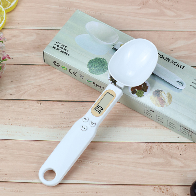 Electronic Measuring Spoon Scale, Small Household Electronic Scale, Weighing Spoon, Kitchen Ingredient Food Scale, Cat Food Weighing Scale
