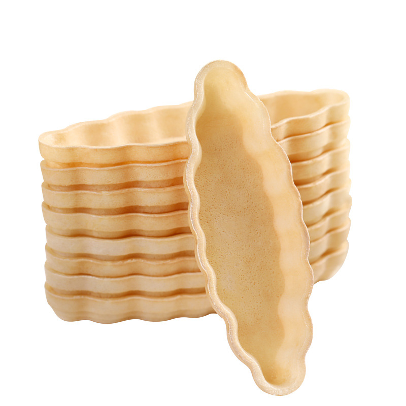 Qiyangfu Windbreak Glutinous Rice Boat Hokkaido Boat Cake Shell 45 Caramel Almond Crisp Small Leaf Crisp Baking Raw Material