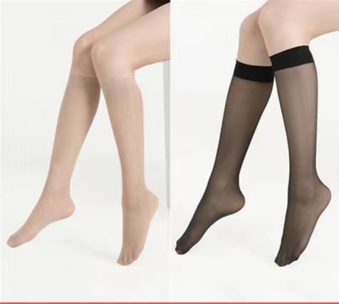 Summer Large Size Mid-Calf Stockings for Women, Ultra-Thin Anti-Snatch, Stovepipe, Japanese Style Black Stockings, Half-Length Calf Stockings Manufacturer
