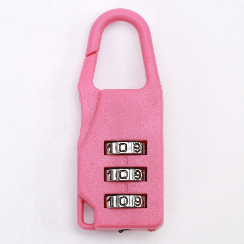 Multi-Color Anti-Theft Mini Three-Digit Password Padlock Kidsren's Lock Full Plastic Password Lock
