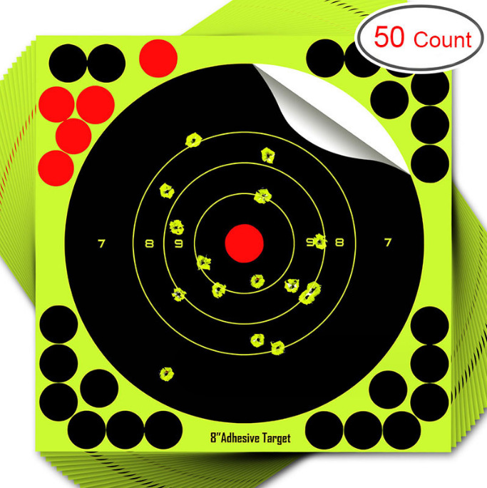 Amazon hot fluorescent green gun shooting target shooting stickers self-adhesive bow and arrow dart aiming stickers