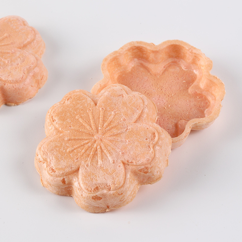 Qiyangfu Windbreak Glutinous Rice Boat Hokkaido Boat Cake Shell 45 Caramel Almond Crisp Small Leaf Crisp Baking Raw Material