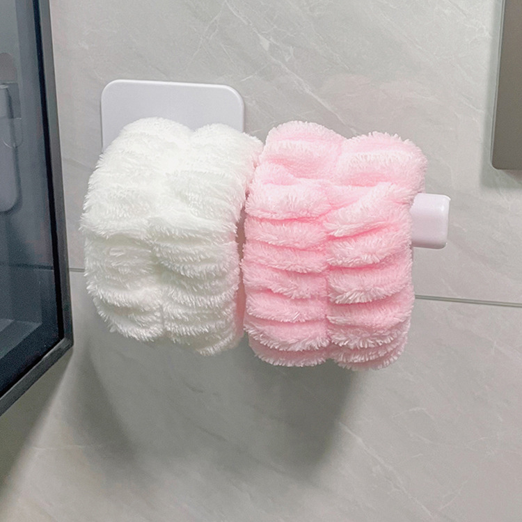 Coral Fleece Wrist Band Women's Solid Color Soft Face Water Absorbent Sweat Wash Sports Bracelet Waterproof Wrist Wrist Band