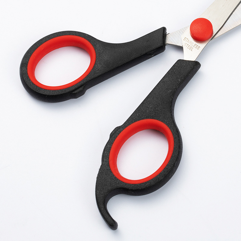 Office scissors rubber handle stainless steel scissors household scissors Yangjiang scissors wholesale double color scissors