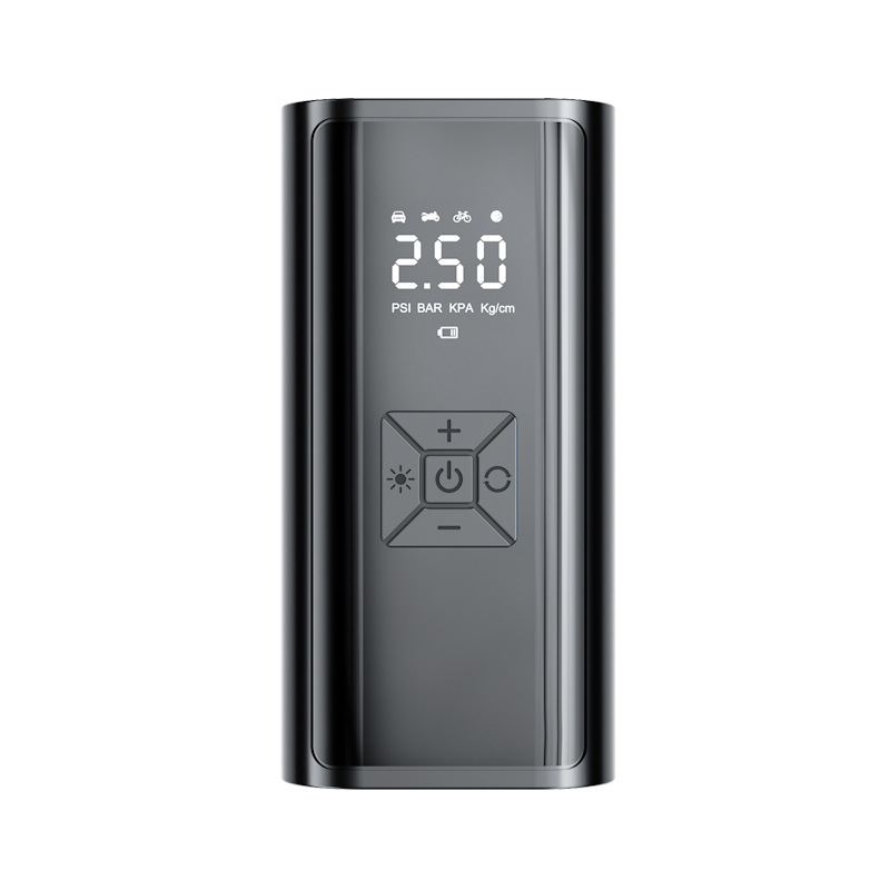 Portable Air Pump for Car and Motorcycle Tires, Wireless Charging, Digital Display, Automatic Start-Stop, Electric Vehicle Air Pump