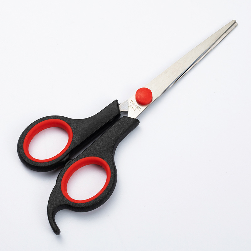 Office scissors rubber handle stainless steel scissors household scissors Yangjiang scissors wholesale double color scissors