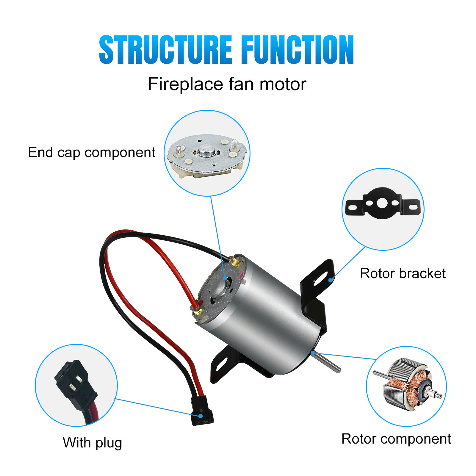 Brand new fireplace fan repair accessories temperature difference power generation plate motor suit heat power fan universal accessories