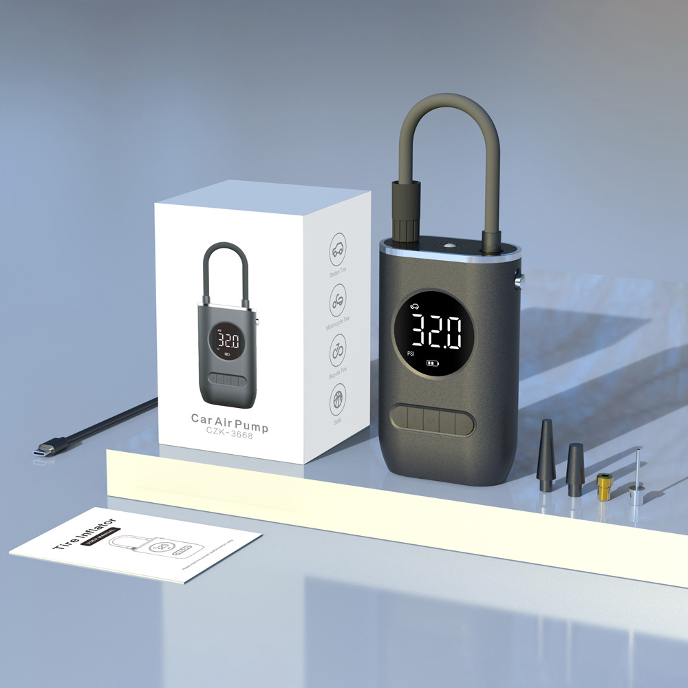 Portable mini self-propelled electric tire pump air pump handheld car charging dual-purpose car air pump