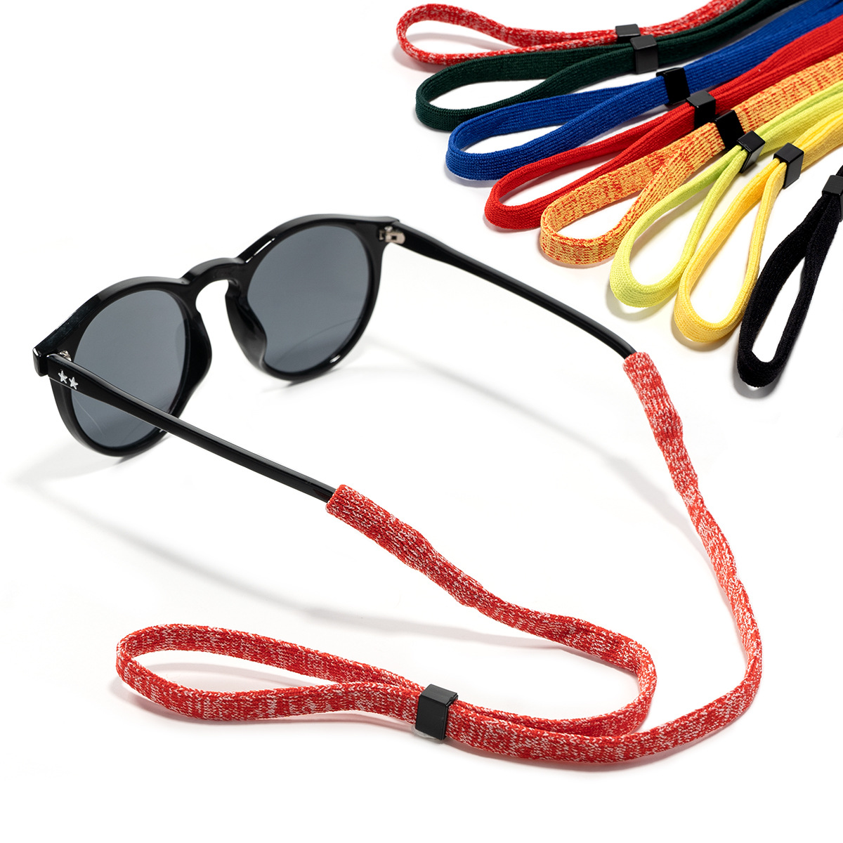 Casual Sports Glasses Rope Glasses Chain Solid Color Glasses Strap Anti-Falling Multi-Color Elastic Elastic Glasses Lanyard Wholesale