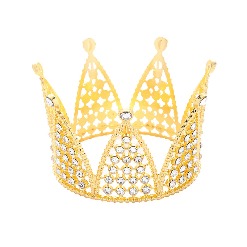 Amazon Alloy Gold Cake Decoration Small Crown Children's Birthday Party Ornaments Creative Birthday Gift