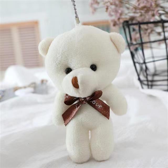 Teddy one-piece bear doll bear pendant plush toy keychain creative doll children small gift wholesale