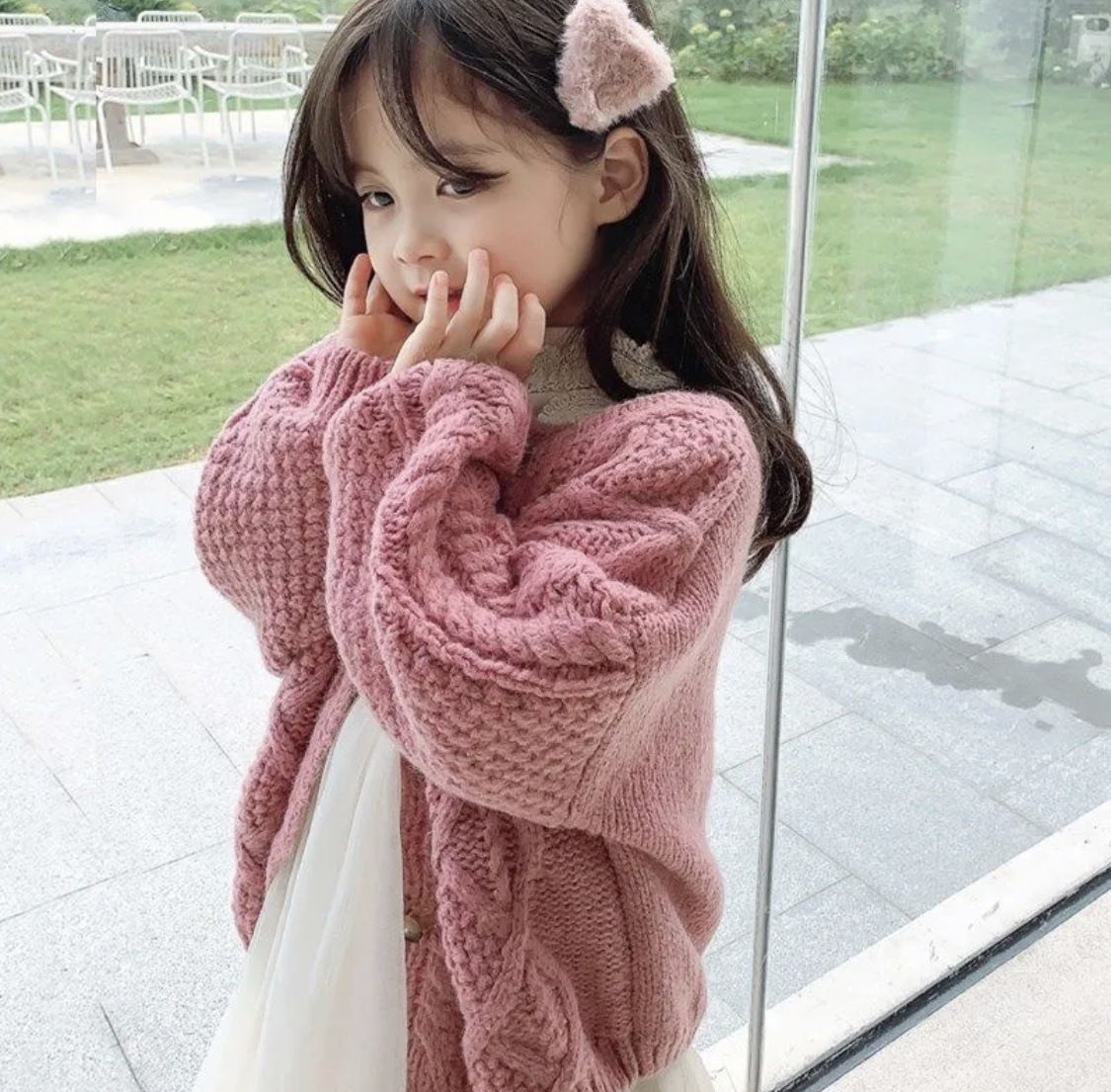 2025 New Autumn Knitted Jacket Thick Sweater for Boys and Girls, Baby Girl Sweater, Korean Style Twist Cardigan