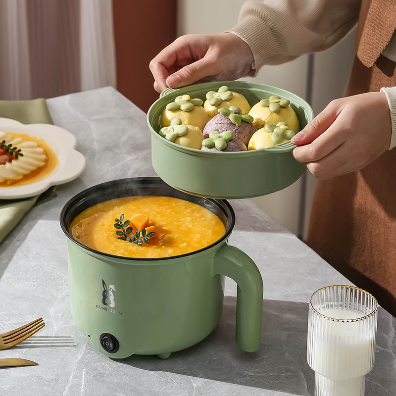 Multi-functional electric cooking pot electric hot pot electric cooking pot small electric pot student dormitory pot small pot mini non-stick pot steamer