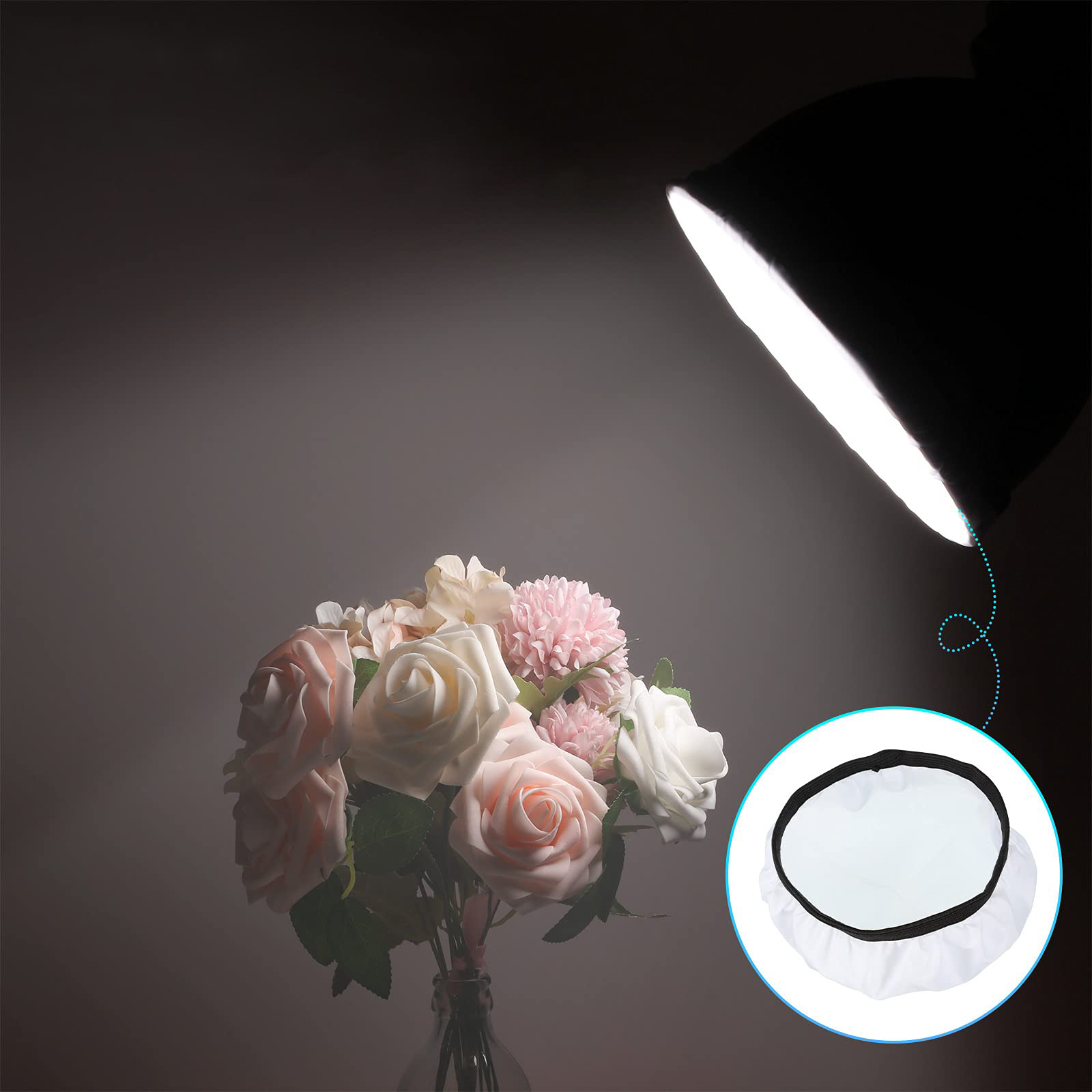 7-inch small lamp Universal film and television flash lampshade round cloth cover 18cm standard photography lampshade soft light cover standard cover