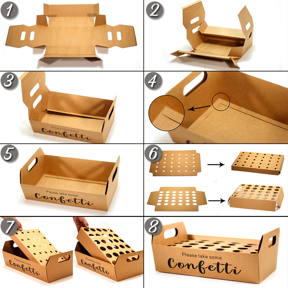 Wedding Paper Cone Box confetti Paper Cone holder natural confetti cones holder