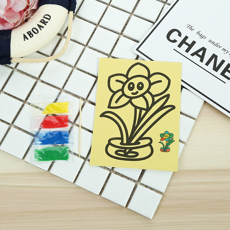 DIY Handmade Sand Painting Children's Color Sand Painting Set Color Painting Stall Toys Wholesale Children's Day Gift