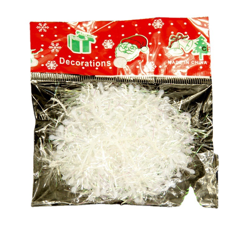 Ready Stock Christmas Decoration Supplies Snowflakes Plastic Snowflakes 11cm Christmas Snowflakes Christmas Gifts