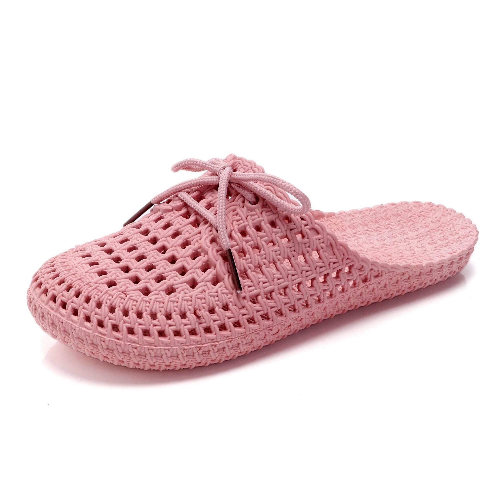 Summer Outfit Student Fashion Korean Style Shoelace Slippers Hole Shoes Cool Breathable Women Outfit Casual Slippers Women